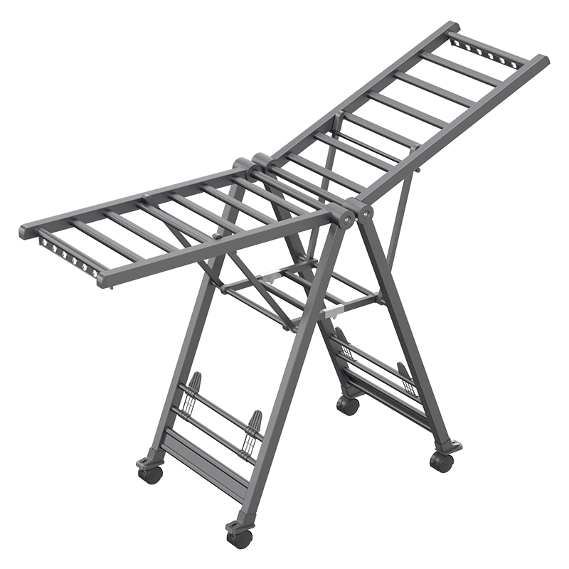 阳台晾衣架落地折叠室内可移动挂衣架凉衣杆家用晒被子神器晒衣架