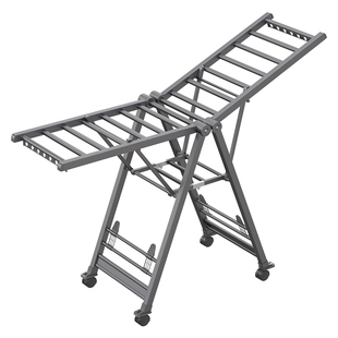 阳台晾衣架落地折叠室内可移动挂衣架凉衣杆家用晒被子神器晒衣架