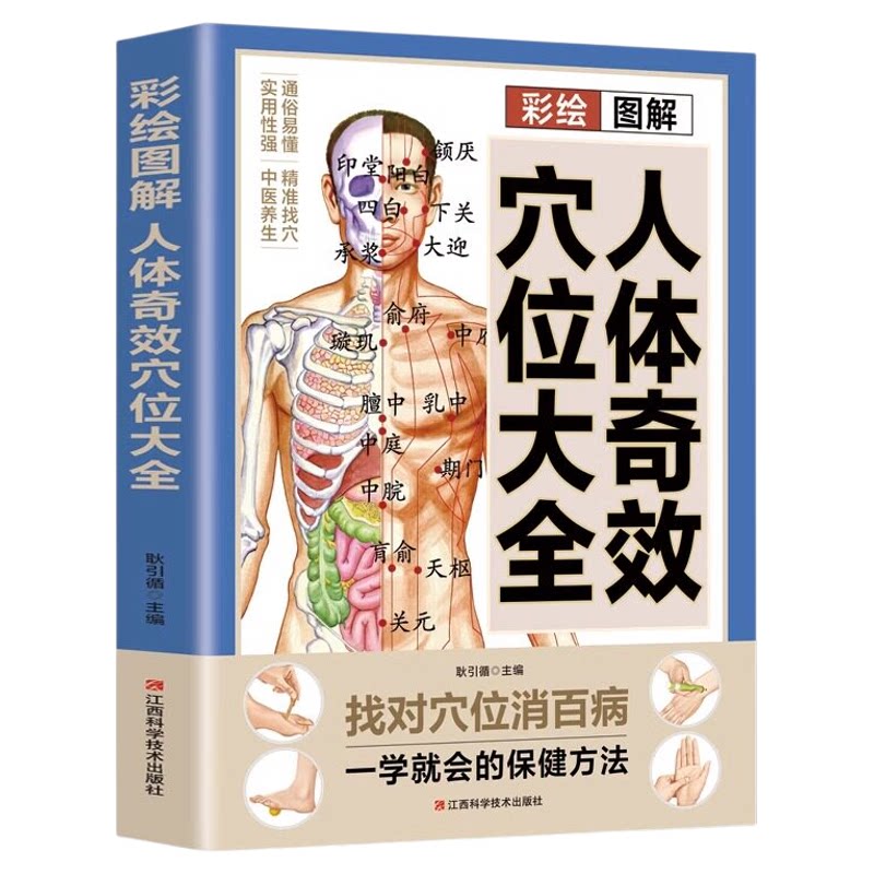 人体奇效穴位大全 经络按摩大全书穴位图人体经络穴位中医养生书籍奇效按摩书养生四要书籍大全推拿人体使用图解手册
