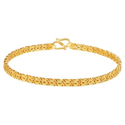 金至尊cool我999足金手链女黄金手链简约素金手链 毕业礼物送老婆
