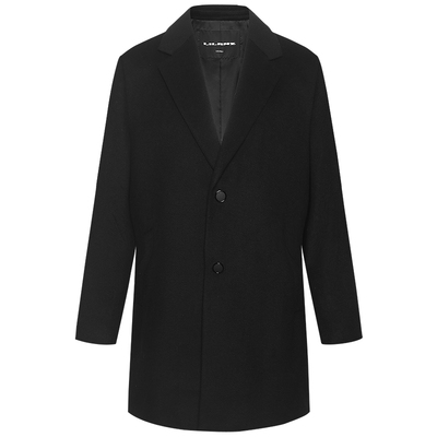 利郎官方绵羊毛中长款毛呢大衣