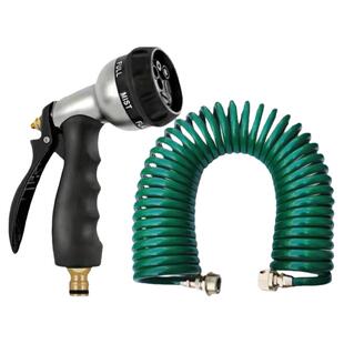 家用弹簧管浇花水枪伸缩水管浇菜洗车水枪头易收纳软管园林喷头