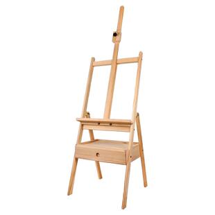 抽屉画架美术生专用榉木支架式可折叠油画架素描画板工具套装大容量抽屉式画架美术画架便携展示架写生架子