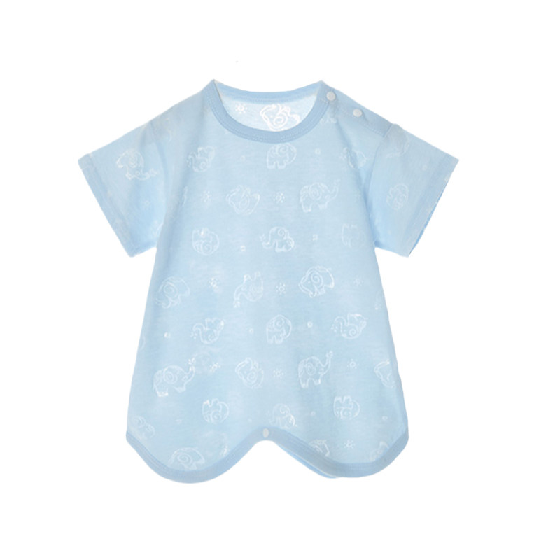 夏季宝宝空调服婴幼儿短袖睡衣薄