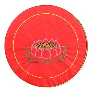 拜垫跪垫莲花蒲团拜垫家用加厚优质珍珠棉拜垫莲花缎面打坐禅修垫