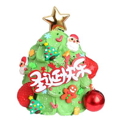 圣诞节卡通糖偶蛋糕装饰糖珠糖果