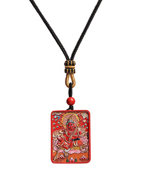 【已过香香】唐卡彩绘黄财神吊坠