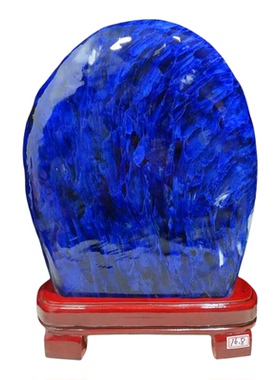 蓝色水晶精品石头摆件