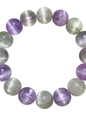 天然冰透锂辉石手链送礼物情侣女