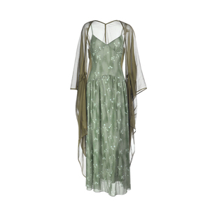 GirlsAt18【绿野仙踪】法式纯欲风度假碎花吊带裙雪纺开衫两件套