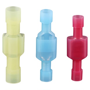 【工厂直销】6.3插簧插片尼龙绝缘接头电线连接器公母对插接线端