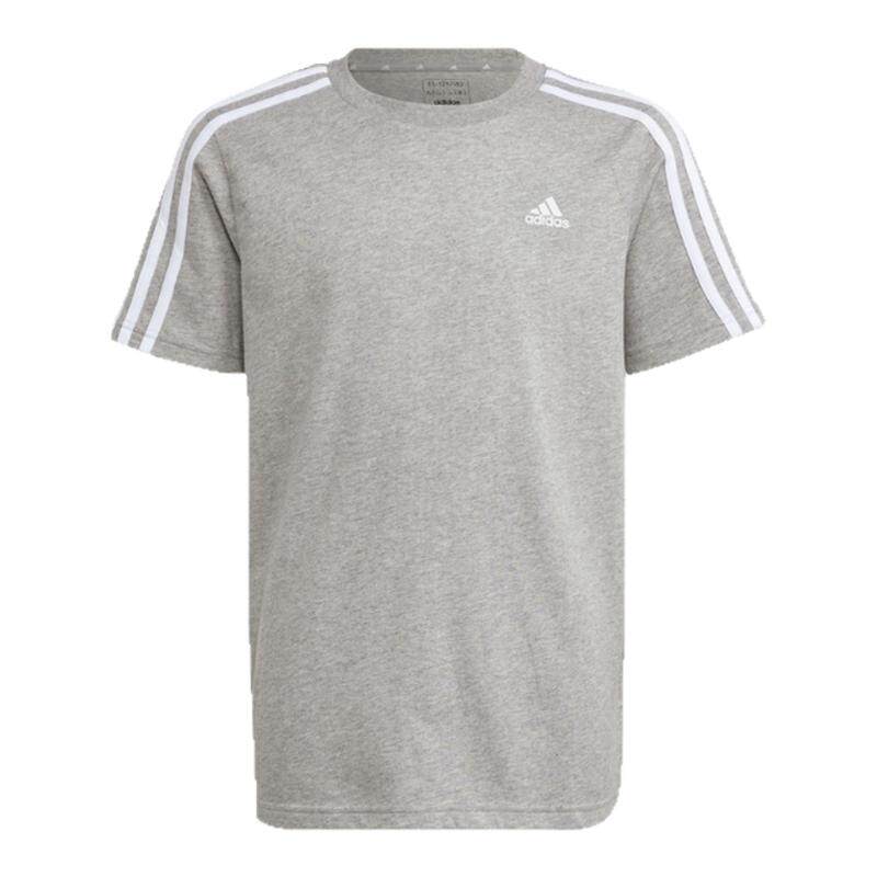 三条纹纯棉上衣圆领短袖T恤大童夏季adidas阿迪达斯轻运动