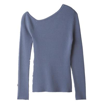 FRAYI.D不对称罗纹针织打底衫