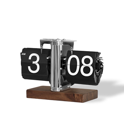 U Mi LIVING·行走 | 时钟现代实木复古创意自动翻页机械桌面摆件