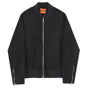 MRCYC秋季麂皮绒夹克外套男韩系潮流帅气百搭休闲春秋装翻领上衣