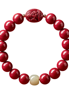 【原矿朱砂】本命佛手串