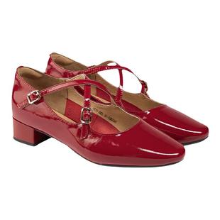 fed红色玛丽珍鞋春季新款女鞋交叉绑带单鞋通勤鞋女款D0401-CA002