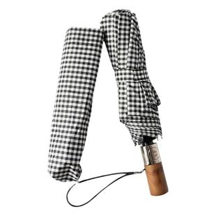 ooahz 禁欲系的心头爱~格子控bi入~全自动雨伞黑胶防晒晴雨两用伞