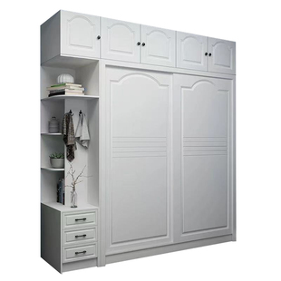 衣柜推拉门定制现代实木砌墙金属衣橱滑动平移门订制网红移门定做