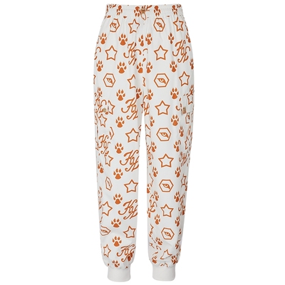 KD女印花松紧休闲长裤