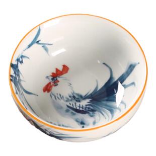 熹言手工鸡缸杯手绘陶瓷功夫茶主人杯单杯大容量个人专用公鸡茶杯