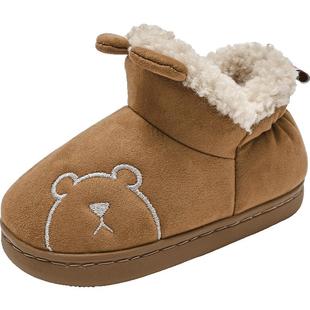 回力男童棉拖鞋加绒加厚儿童家居鞋防滑宝宝冬季包跟室内保暖棉鞋