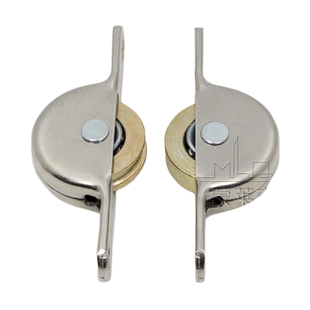 老式推拉门滑轮轴承镀铜轮橱柜趟门鲍鱼轮门窗平轮凹槽轮子移门轮