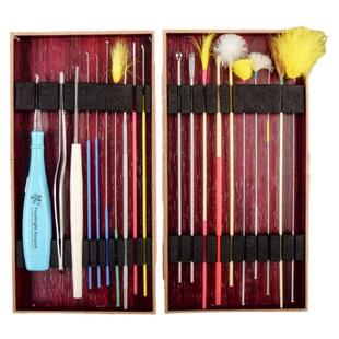 银针鹤毛棒芙蓉毛炫彩鹅毛棒技师采耳掏耳朵套装扬州打挖耳毛工具