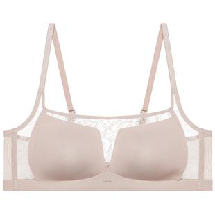 【董洁同款】爱慕蕾丝贴贴内衣女无钢圈薄防走光抹胸背心式文胸