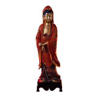 朱炳仁铜 渡海观音坐观音摆件佛像家居摆件家居装饰品铜雕礼品