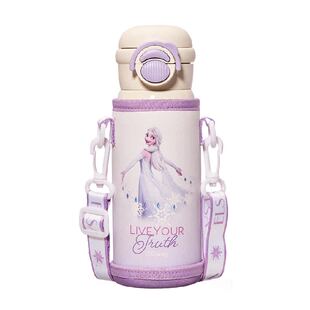 迪士尼儿童保温杯男女孩吸管水杯小学生上学专用316直双饮口水壶