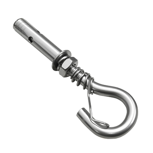 正宗304/201不锈钢带弹簧膨胀挂钩螺丝万能螺栓吊钩吊环拉爆M8M10