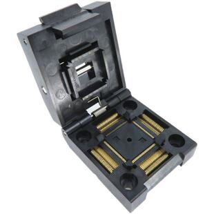 TQFP100翻盖测试座 QFP100烧录测试座 SMT32单片机编程座