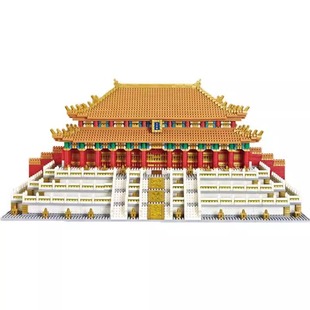故宫太和殿榫卯积木玩具男孩益智拼装拼图3d立体中国风古建筑模型