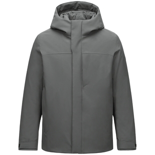 坦博尔冬季羽绒服男士连帽90%鹅绒短款保暖加厚品质休闲商务外套