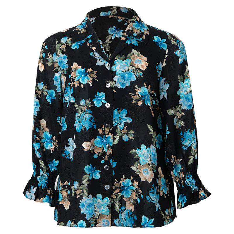 美丽客栈度假风宽松九分开衫衬衫