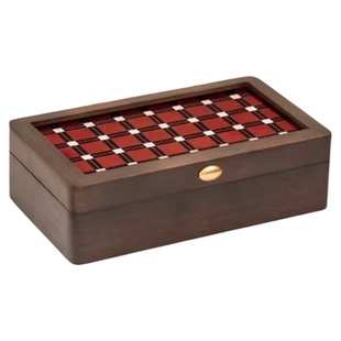 专门放金条的盒子马年生肖10g20g黄金收藏盒实木玻璃盖桌面收纳盒