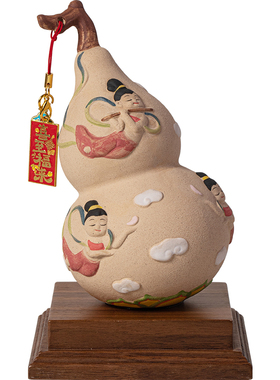大号陶瓷敦煌飞天葫芦摆件