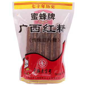 广西老字号蜜蜂牌红片糖500g
