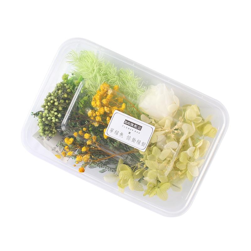 ZUO永生花干花diy材料包真花天然风干蜡烛团扇相框装饰手工花材包