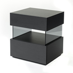 意式极简悬浮床头柜北欧风床边柜简约现代卧室床头储物收纳柜边几