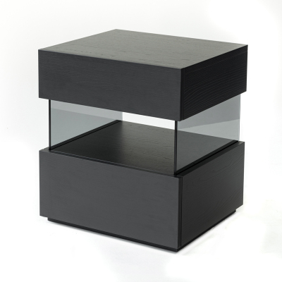 钢化玻璃悬浮极简床头柜