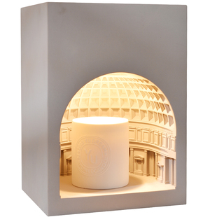 水泥融蜡灯 摆件熔烛灯台灯定时香薰设计师礼物万神殿建筑融烛灯