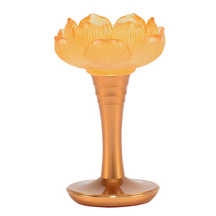 琉璃莲花酥油灯灯座佛具用品大全琉璃蜡烛烛台家用用品灯架长明灯