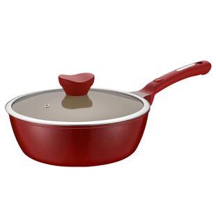 闪闪优品有钛不粘锅家用平底小炒菜锅加深小炒锅燃气灶电磁炉专用