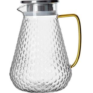 玻璃冷水壶凉水壶家用耐高温凉水杯耐热防爆大容量凉白开茶壶套装