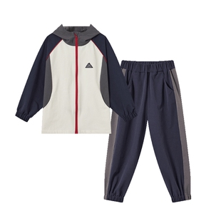 多多家男童套装春装2026新款春秋季儿童中大童撞色拼接外套运动裤