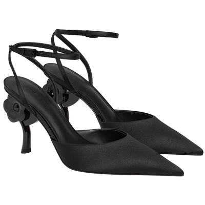 尖头花朵高跟鞋CHARLES&KEITH