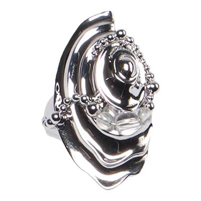 PUPILCASKET白金造型开口戒指