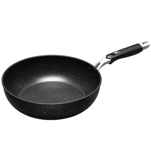 出口日本麦饭石炒锅不粘锅平底锅家用煤气灶电磁炉不沾炒菜锅30CM